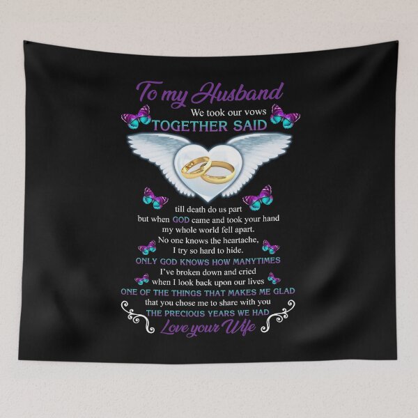 Item preview, To My Husband We Took Our Vows Together Said missing husband in heaven angel designed and sold by elizabethdawnn.
