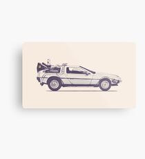Delorean Metal Print