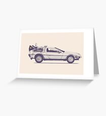 Delorean Greeting Card