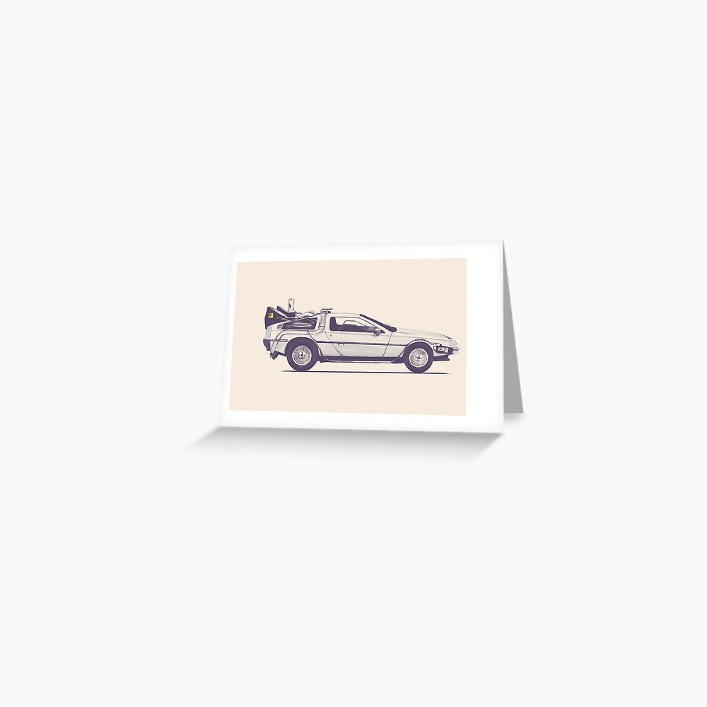 Delorean Greeting Card