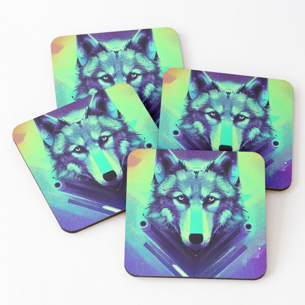 Item preview, Geometric polygonal grey wolf illustration designed and sold by Grewtrel.