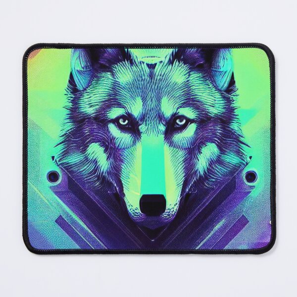 Item preview, Geometric polygonal grey wolf illustration designed and sold by Grewtrel.