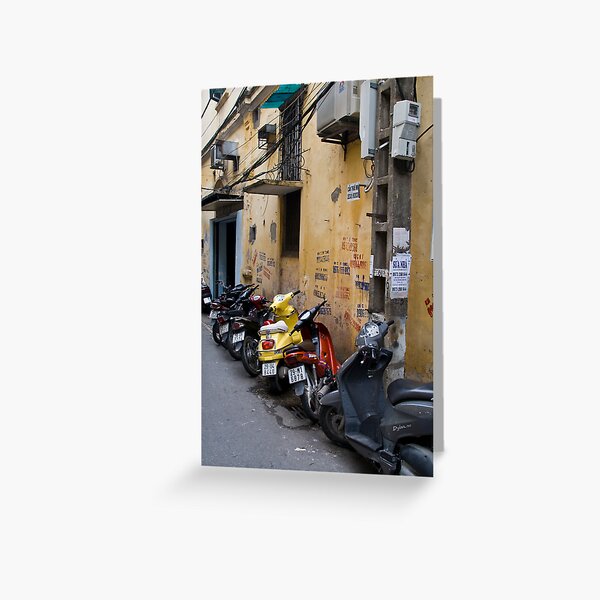 Motorbikes (Ha Noi, Viet Nam) Greeting Card