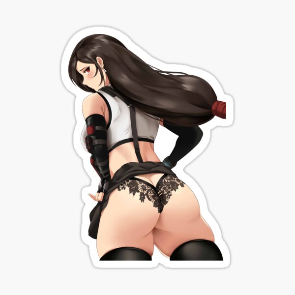 Hot Tifa Lockhart Anime Girl with Sexy Uniform Sticker