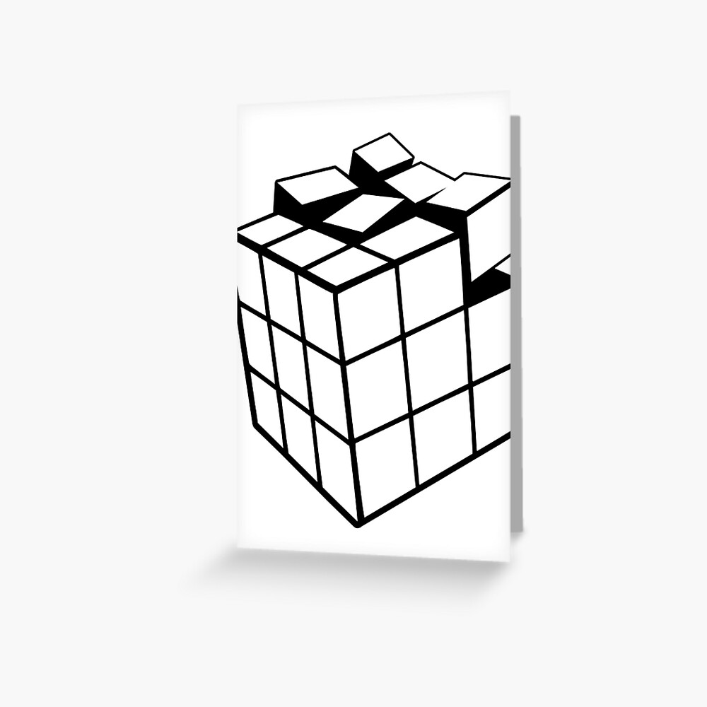 "Rubik's Cube White" Greeting Card by JoeJoestar | Redbubble