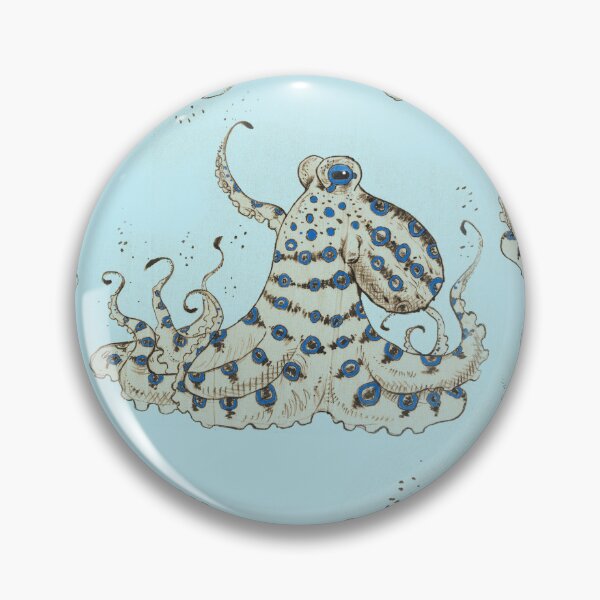 Item preview, Blue Ring Octopus art print designed and sold by FyreLyte.