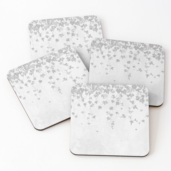 Item preview, Silver Gray Trailing Ivy Leaf Print designed and sold by itsjensworld.
