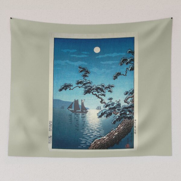 Item preview, Sailboats at Sunset in Maiko by Tsuchiya Koitsu  designed and sold by TeeARTHY.