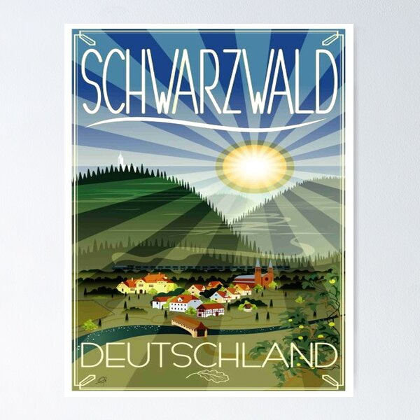 Item preview, GERMANY BLACK FOREST : Vintage Schwarzwald Travel Print designed and sold by posterbobs.