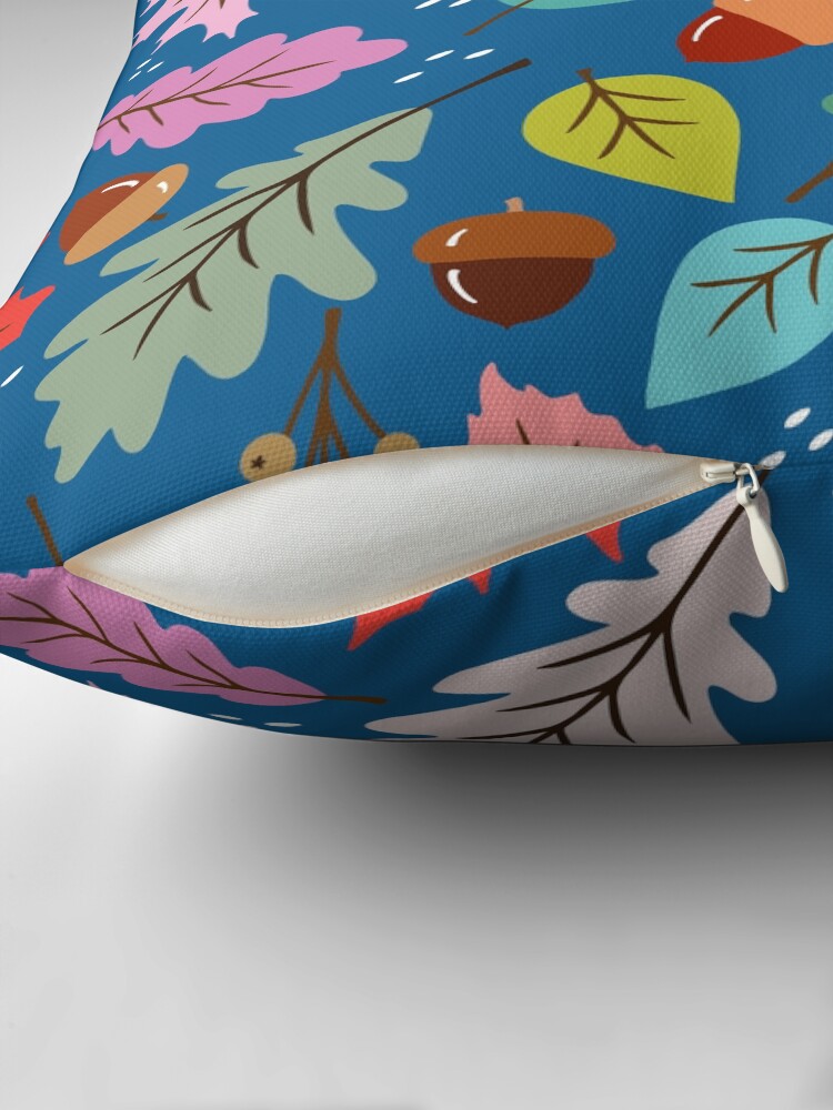 Thumbnail 2 of 4, Pillow, Colorful autumn leaves and acorns designed and sold by jennifereladd.
