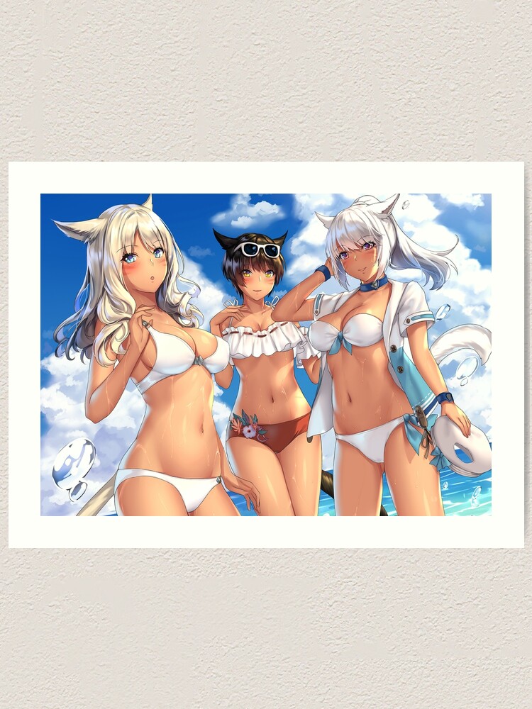 Bikini Miqote Race Neko Final Fantasy Xiv 14 Ffxiv Sexy Lewd Panties Boobs Hentai Catgirls