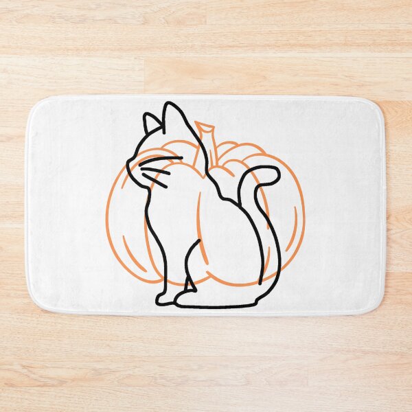Item preview, A sinister cat protects her pumpkin as she purrs for Halloween. designed and sold by Amadej.