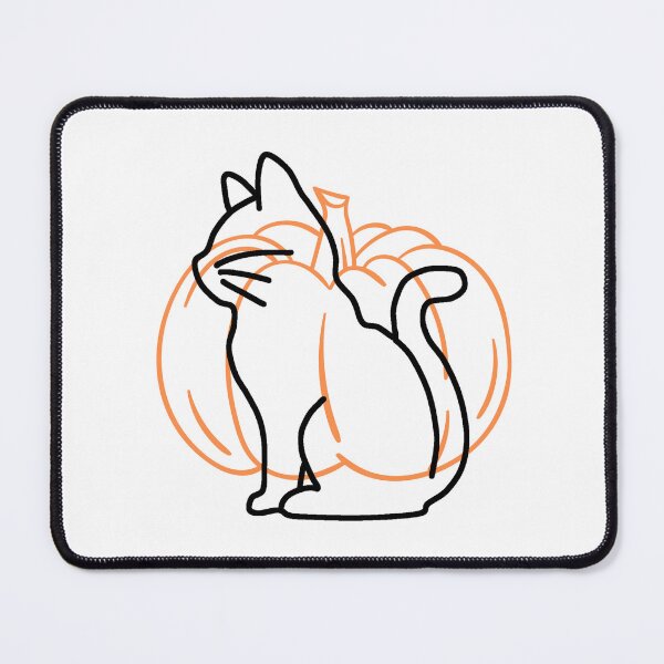Item preview, A sinister cat protects her pumpkin as she purrs for Halloween. designed and sold by Amadej.