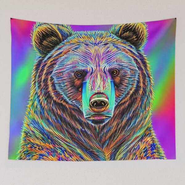 Item preview, Smiley hippie bear designed and sold by Grewtrel.