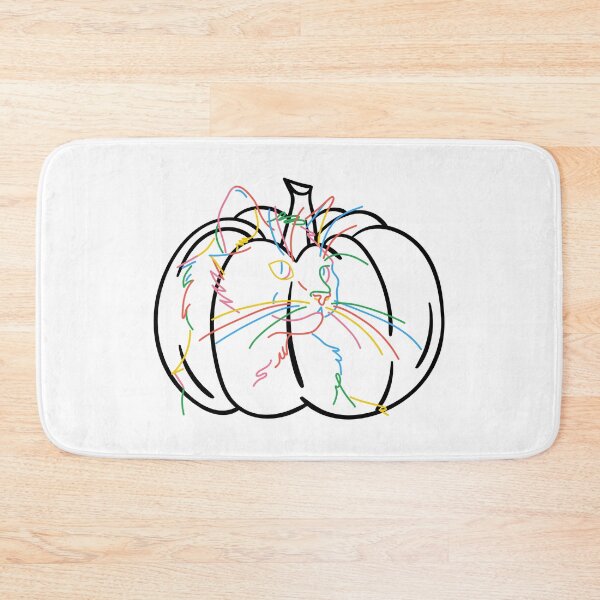 Item preview, A sinister cat protects her pumpkin as she purrs for Halloween. designed and sold by Amadej.
