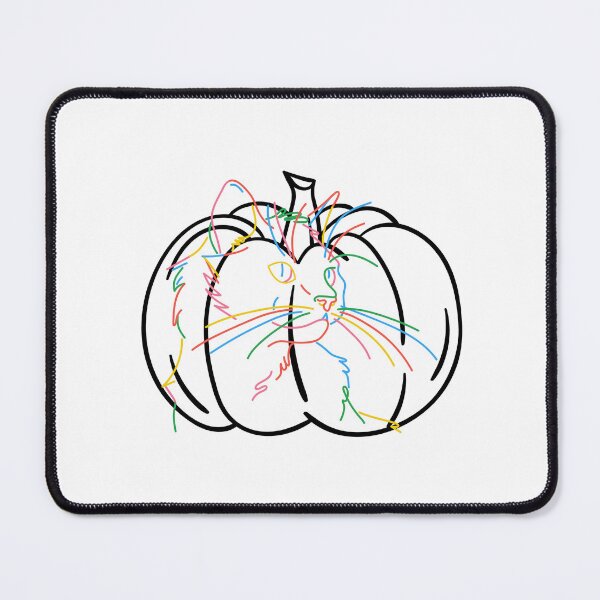 Item preview, A sinister cat protects her pumpkin as she purrs for Halloween. designed and sold by Amadej.