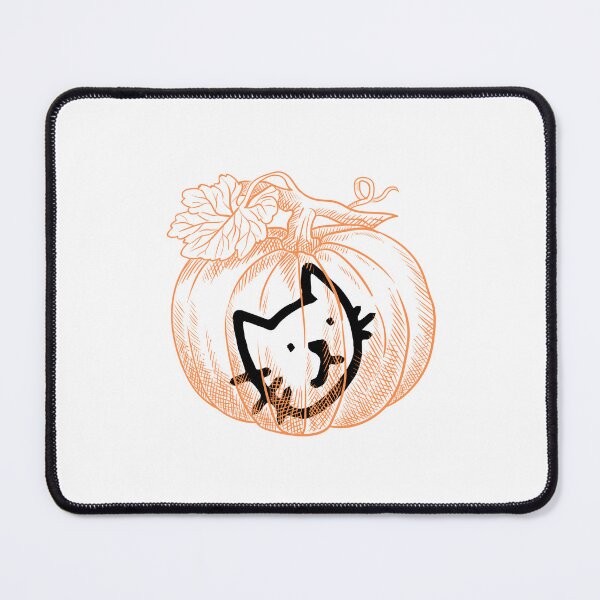 Item preview, A sinister cat protects her pumpkin as she purrs for Halloween. designed and sold by Amadej.