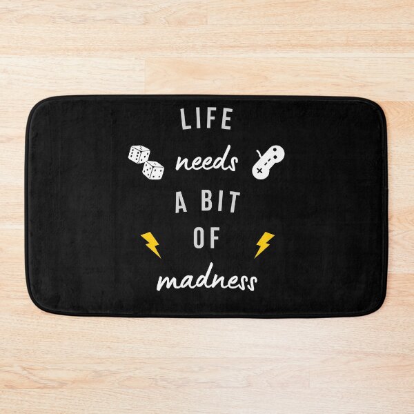 Item preview, LIFE NEEDS A BIT OF MADNESS. designed and sold by ELEGANTRETRO.