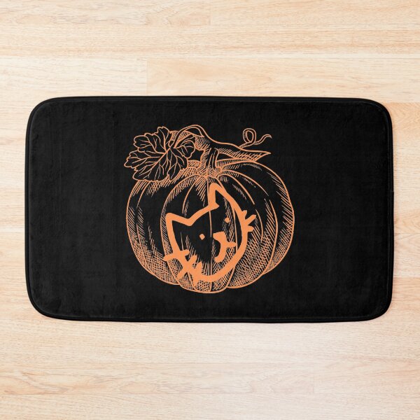 Item preview, A sinister cat protects her pumpkin as she purrs for Halloween. designed and sold by Amadej.