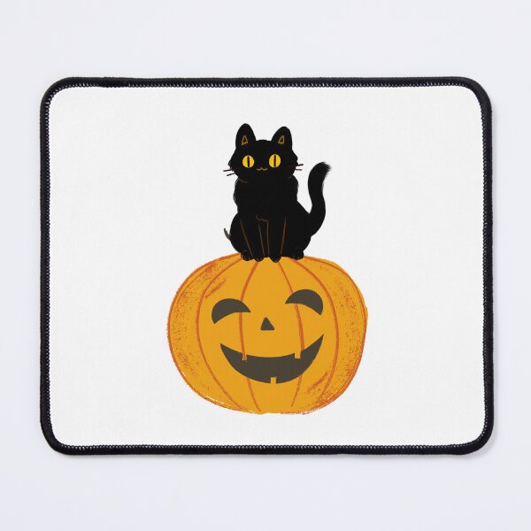 Item preview, A sinister cat protects her pumpkin as she purrs for Halloween. designed and sold by Amadej.