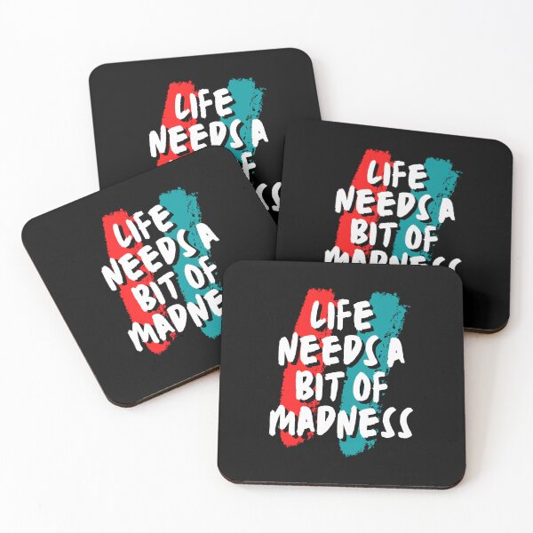 Item preview, LIFE NEEDS A BIT OF MADNESS. designed and sold by ELEGANTRETRO.