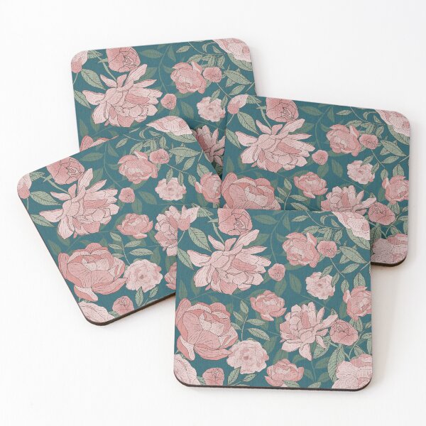 Item preview, Victorian Peony Blue BG designed and sold by Claudia S. Design.