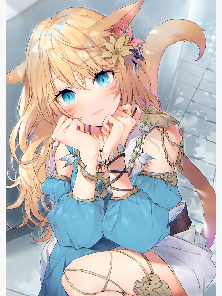 Cute Miqote Race Neko Final Fantasy Xiv 14 Ffxiv Sexy Lewd Hentai Catgirl Sticker For Sale