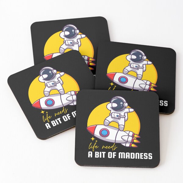 Item preview, LIFE NEEDS A BIT OF MADNESS. designed and sold by ELEGANTRETRO.