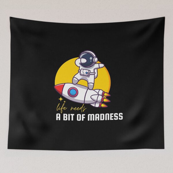 Item preview, LIFE NEEDS A BIT OF MADNESS. designed and sold by ELEGANTRETRO.