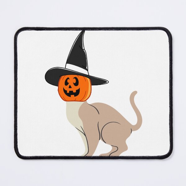 Item preview, A sinister cat protects her pumpkin as she purrs for Halloween. designed and sold by Amadej.