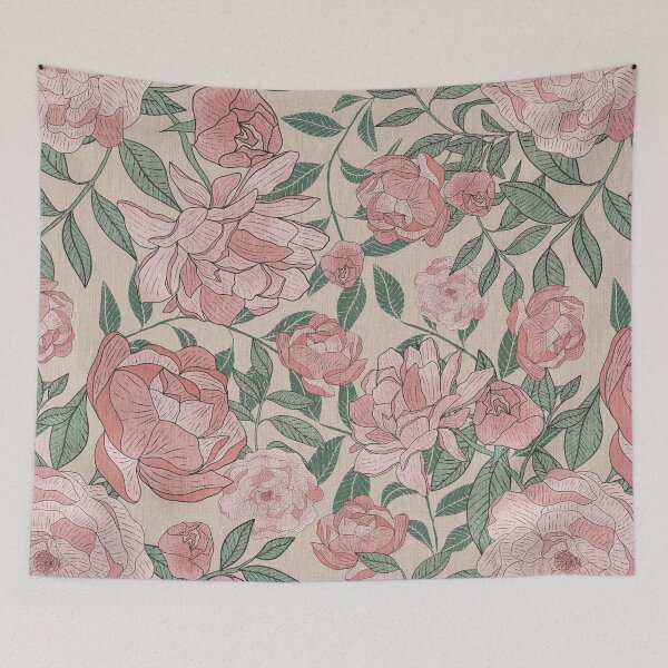 Item preview, Victorian Peony Beige BG designed and sold by Claudia S. Design.