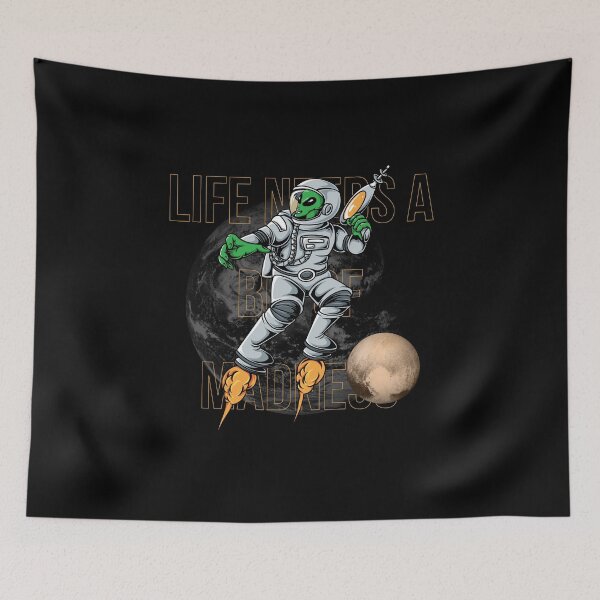 Item preview, LIFE NEEDS A BIT OF MADNESS. designed and sold by ELEGANTRETRO.