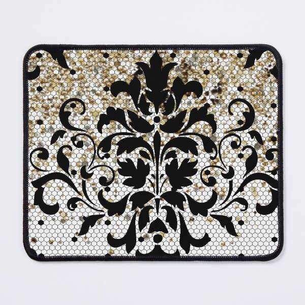 Item preview, Black floral lace  with gold embellished  designed and sold by SoulthreadzStudio.