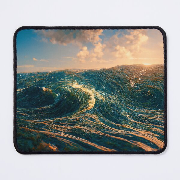Item preview, Raging waves against the backdrop of the rising sun designed and sold by klimov0101.