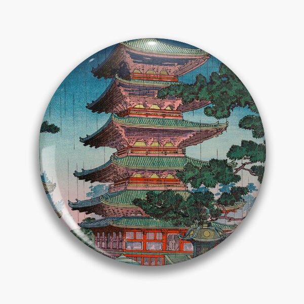 Item preview, Rain at Horyuji Temple Tsuchiya Koitsu  designed and sold by TeeARTHY.