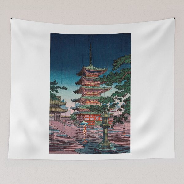 Item preview, Rain at Horyuji Temple Tsuchiya Koitsu  designed and sold by TeeARTHY.