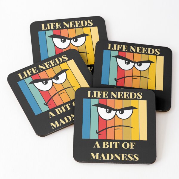 Item preview, LIFE NEEDS A BIT OF MADNESS. designed and sold by ELEGANTRETRO.