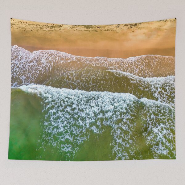 Item preview, Waves crashing golden sand are so beautiful from beach designed and sold by klimov0101.