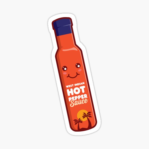 Kawaii West Indian Hot Pepper Sauce Sticker For Sale By Hixonhouse Redbubble 4027