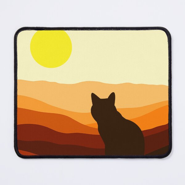 Item preview, CAT WATCHING SUNSET designed and sold by KatisDesign.