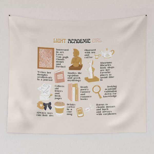 Item preview, Light academic girl - Light background designed and sold by Athenasgirl.