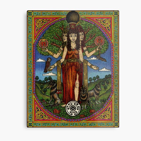 The Goddess Hecate Goddess of Witchcraft and Cross Roads Metal Print