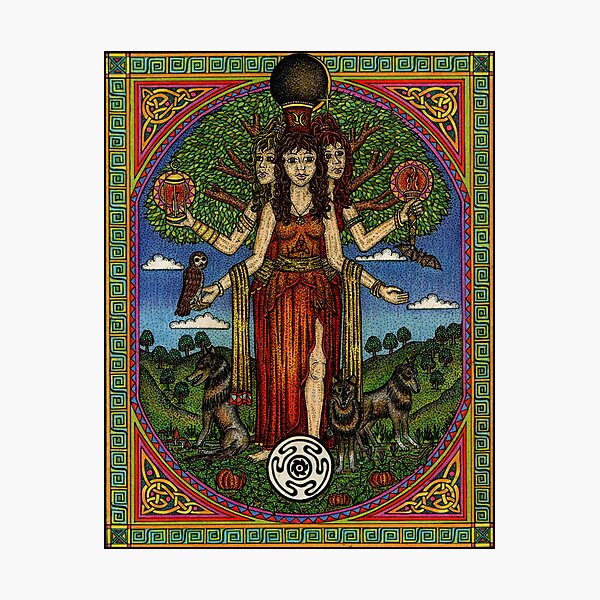 The Goddess Hecate Goddess of Witchcraft and Cross Roads Photographic Print