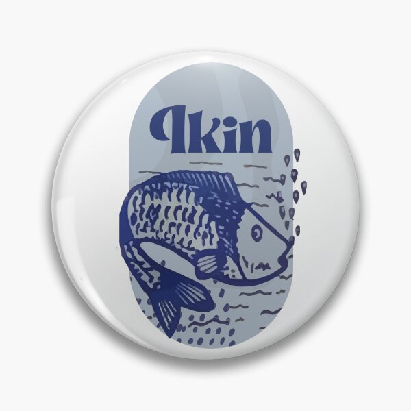 Item preview, Vintage KOI Spiritual Fish Blue legendary Ikin Logo Tradisional Art designed and sold by toyibvanjava.