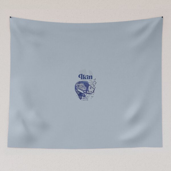 Item preview, Vintage KOI Spiritual Fish Blue legendary Ikin Logo Tradisional Art designed and sold by toyibvanjava.
