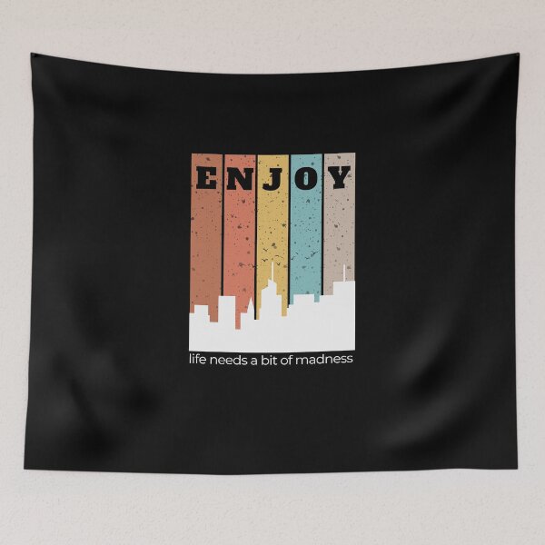 Item preview, LIFE NEEDS A BIT OF MADNESS. designed and sold by ELEGANTRETRO.