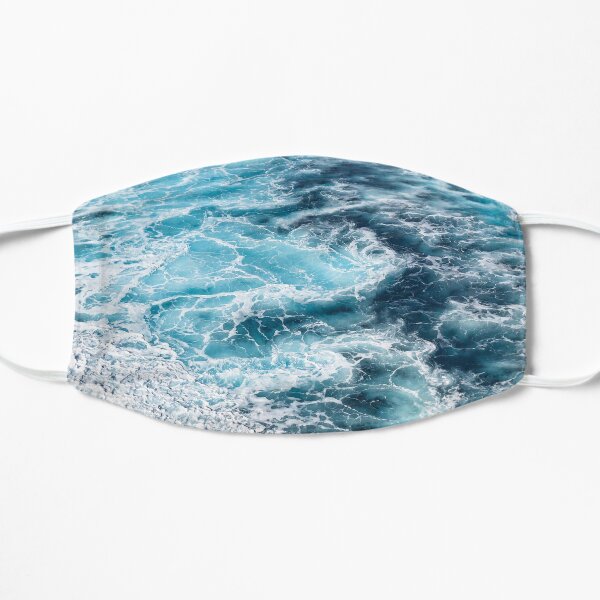 Blue Ocean Waves Flat Mask