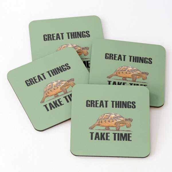 Item preview, Great Things Take Time Plodding Tortoise Cut Out designed and sold by taiche.