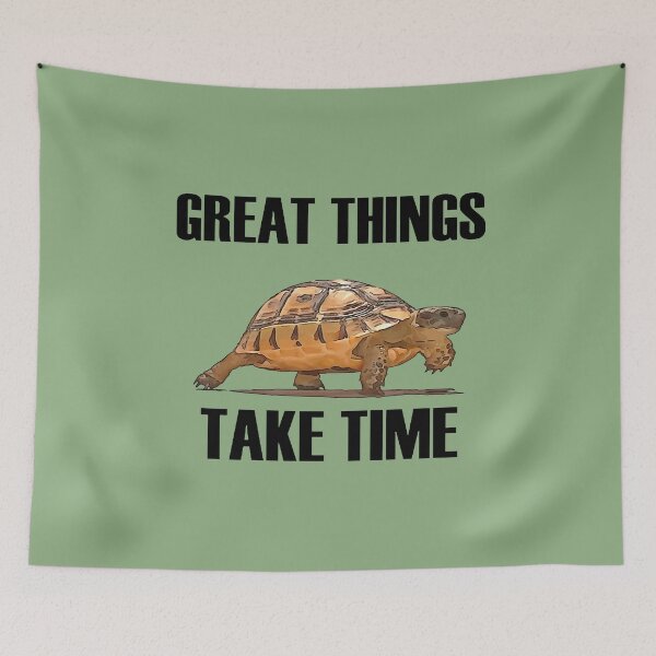 Item preview, Great Things Take Time Plodding Tortoise Cut Out designed and sold by taiche.