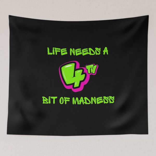 Item preview, LIFE NEEDS A BIT OF MADNESS. designed and sold by ELEGANTRETRO.